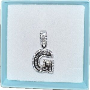 Swarovski Silver Crystal Initial Necklace